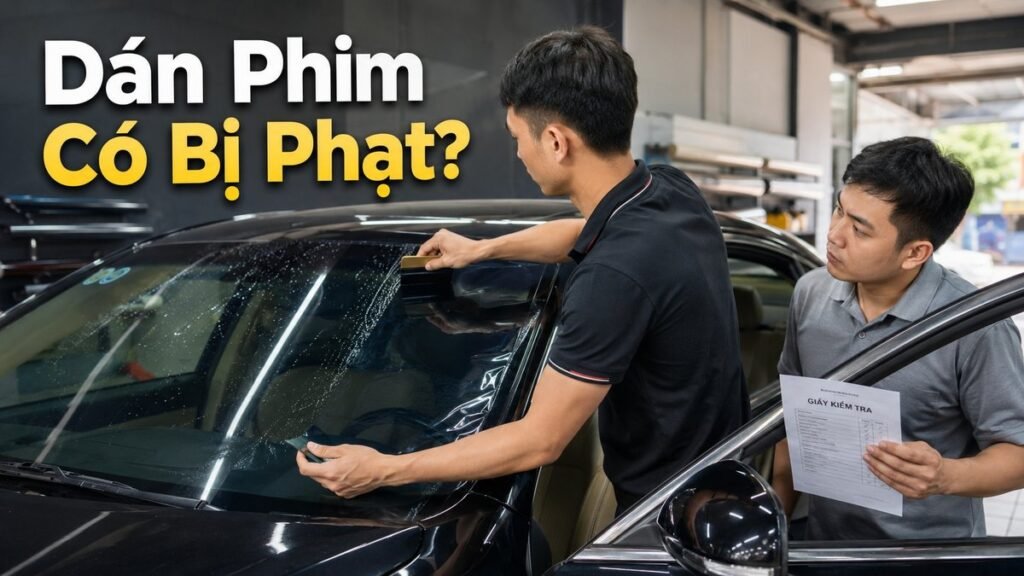 dán phim cách nhiệt ô tô có bị phạt